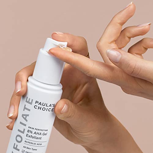 Paula's Choice Skin Perfecting 8% AHA Gel Exfoliante - Peeling Facial Anti Arrugas y Combate las Manchas - con Ácido Glicolico & Pantenol - Todos Tipos de Piel - 100 ml