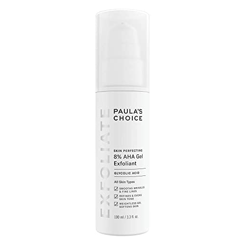 Paula's Choice Skin Perfecting 8% AHA Gel Exfoliante - Peeling Facial Anti Arrugas y Combate las Manchas - con Ácido Glicolico & Pantenol - Todos Tipos de Piel - 100 ml