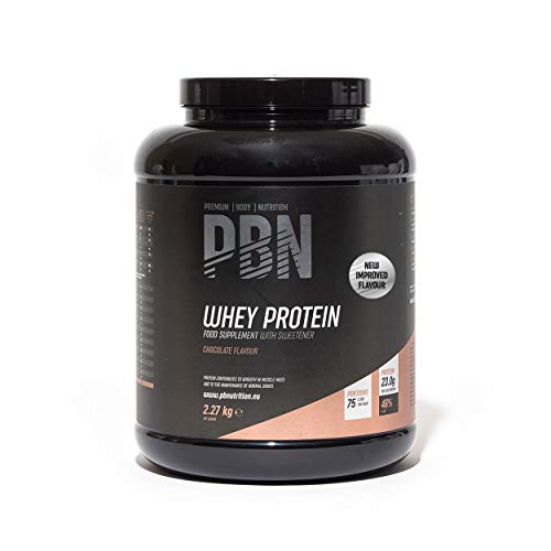 PBN Premium Body Nutrition - Proteína de suero de leche en polvo, 2.27 kg (Paquete de 1), sabor Fresa, sabor optimizado