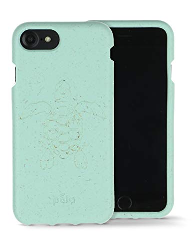 Pela - Funda para el iPhone 6/6s/7/8/Nuevo SE - 100% compostable - Biodegradable - Hecho con Plantas - Cero residuos (iPhone 6/6s/7/8 Ocean Turtle)