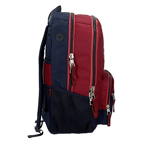 Pepe Jeans Andy Mochila Doble Compartimento Rojo 31x46x15 cms Poliéster 22.82L