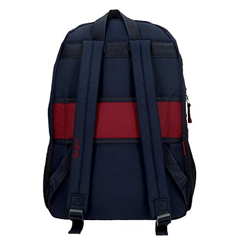 Pepe Jeans Andy Mochila Doble Compartimento Rojo 31x46x15 cms Poliéster 22.82L