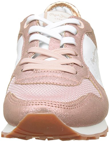 Pepe Jeans London Verona W Sequins, Zapatillas Mujer, Rosa (Factory Pink), 36 EU