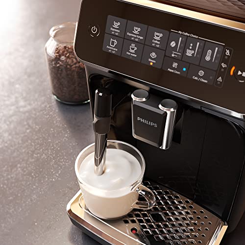 Philips EP3221/40- Cafetera Espresso Automática, 15 bares, 230V, Tecnología AquaClean, 12 Tazas, Deposito de Agua 1,8L