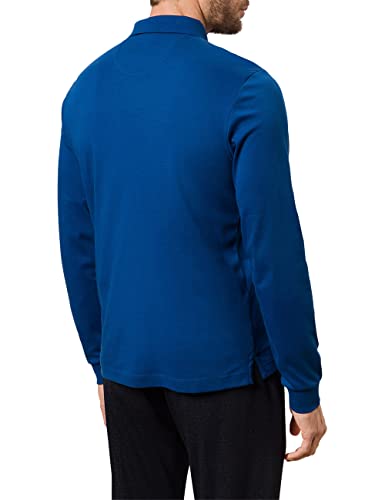 Pierre Cardin Longsleeves Polo Interlock Basic Plus Camisa, Azul, XXXXXL para Hombre