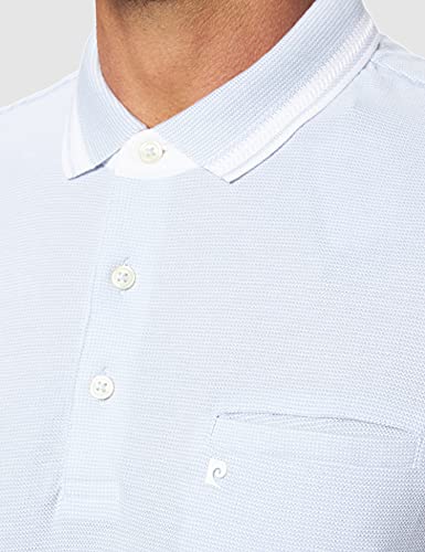 Pierre Cardin Poloshirt Minimal Bicolor Struktur Camisa de Polo, Azul Claro, XXXL para Hombre