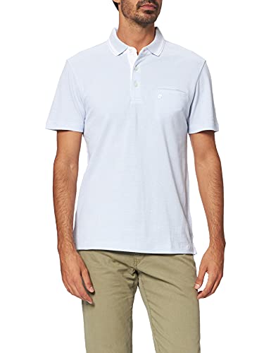 Pierre Cardin Poloshirt Minimal Bicolor Struktur Camisa de Polo, Azul Claro, XXXL para Hombre