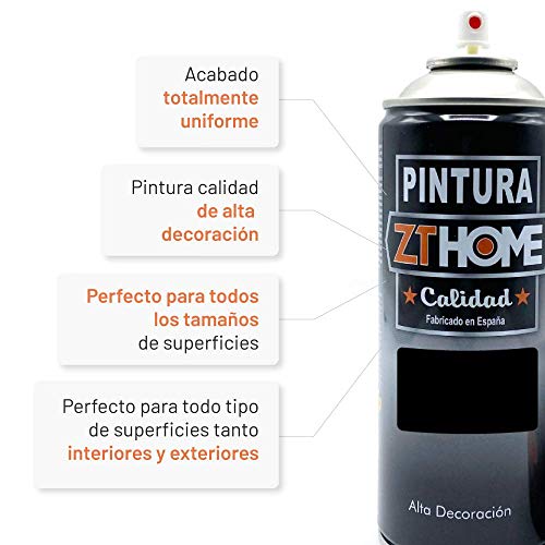 Pintura Spray Negro Brillo 400ml imprimacion para madera, metal, ceramica, plasticos / Pinta todo tipo de cosas y superficies Radiadores, bicicleta, coche, plasticos, microondas, graffiti - RAL 9005