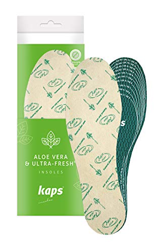 Plantillas de Zapatos Aloe Vera Ultra Frescas para Hombres y Mujeres, Plantillas Suaves Uso Diario, 1 par de Plantillas de Zapatos Cortados para Cortar a Medida con la Tecnología Olor de Kaps