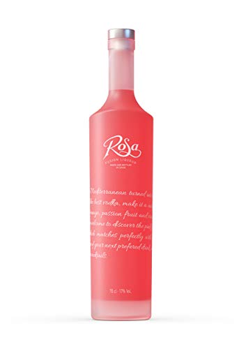 Platinum Distillery Licor Rosa Fusión Elaborado a Base de Frutas Tropicales, Naranja, Vodka y Azúcar de Caña. Botella de 70 Cl. Volumen de Alcohol 17º