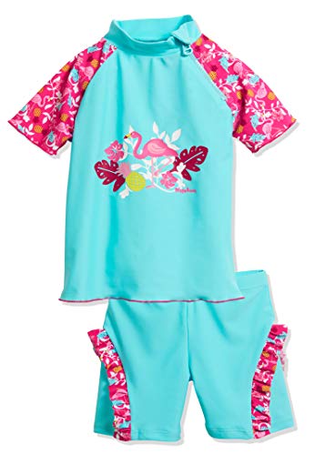 Playshoes UV-Schutz Bade-Set Flamingo Conjunto de baño, Turquesa (Türkis 15), 125 (Talla del Fabricante: 110/116) para Bebés