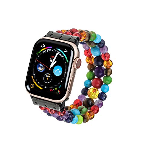 PLTGOOD Chakras Beads Bracelet Apple Watch Band for Women Men 38mm/40mm - Watch Strap - Apple iWatch Series 6/5/4/3/2/1/SE