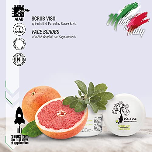 POC A POC Exfoliante Facial Purificador con extractos de Pomelo Rosado y Salvia, avellanas y almendras finamente trituradas para obtener el efecto exfoliante y purificador. Formato 100 ml