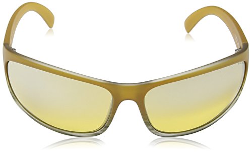Police Spectrum 1 Gafas de Sol, Semi Matt Transparent Milky Honey Frame/Pale Yellow Mirror Lens, 63 para Hombre