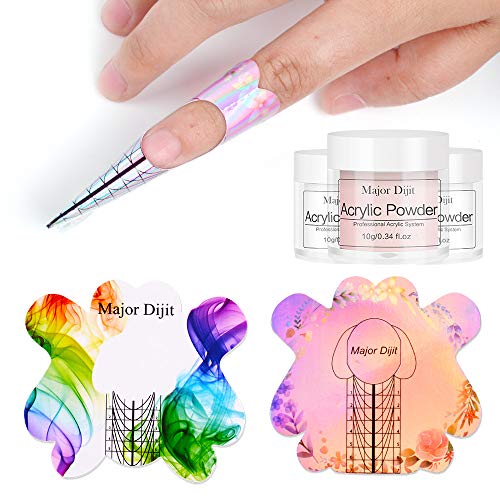 Polvo Acrílico,Anself 3 color Gel para Uñas Acrilico para Uñas Kit Uñas Acrilicas de polvo de uñas de cristal Kit de manicura