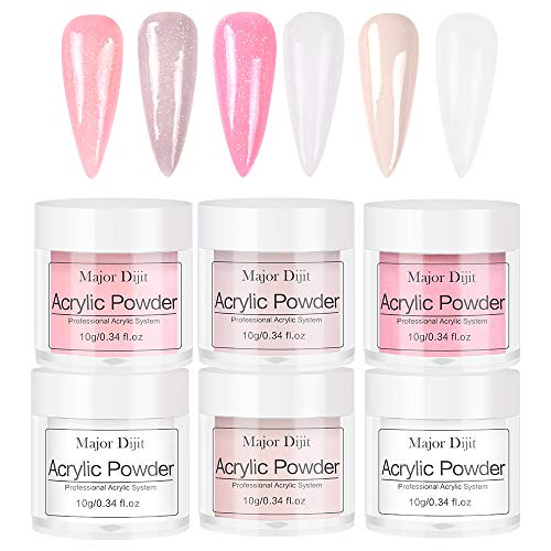 Polvo Acrílico,Anself 3 color Gel para Uñas Acrilico para Uñas Kit Uñas Acrilicas de polvo de uñas de cristal Kit de manicura