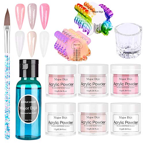 Polvo Acrílico,Anself 3 color Gel para Uñas Acrilico para Uñas Kit Uñas Acrilicas de polvo de uñas de cristal Kit de manicura