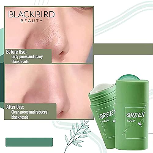 Poreless Deep Cleanse Mask Stick Green Tea,Green Tea Purifying Clay Stick Mask, Improves Skin for All Skin Types Men Women (1 Pcs)