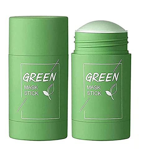 Poreless Deep Cleanse Mask Stick Green Tea,Green Tea Purifying Clay Stick Mask, Improves Skin for All Skin Types Men Women (1 Pcs)