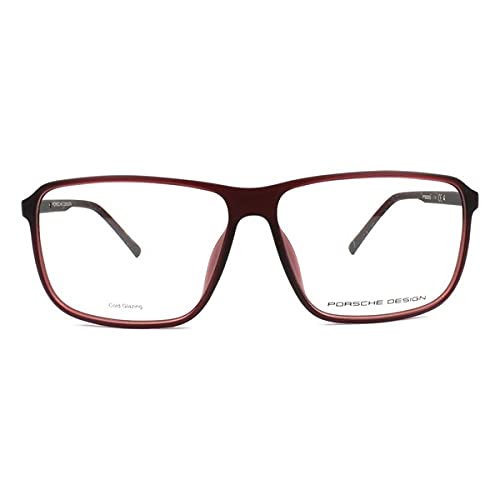 Porsche S0351485 Marcos para Gafas recetadas, Rojo, 60 mm para Hombre