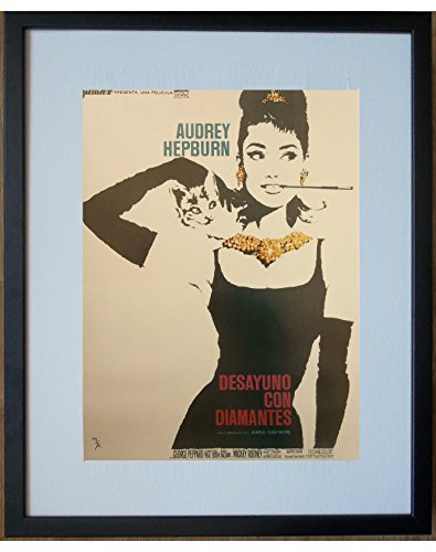 Póster de la película "Desayuno en Tiffanys" (30 x 40 cm), diseño de Audrey Hepburn