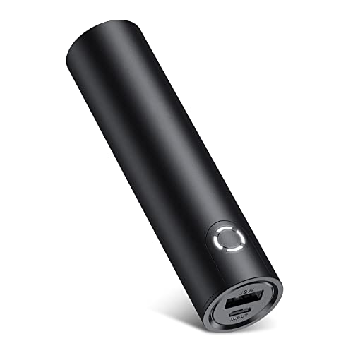 Power Bank 5000mAh Cargador Portátil con Salida de 2.4A, Batería Externa Móvil para Teléfonos Inteligentes, Tablets y Más-Negro