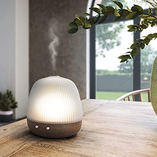 Pranarom - Difusor de cera Linio, madera, cerámica, difusión Atmosférica y luz ambiental