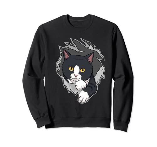 Propietario de Gato Tuxedo Mujer Gatito Tuxedo Sudadera