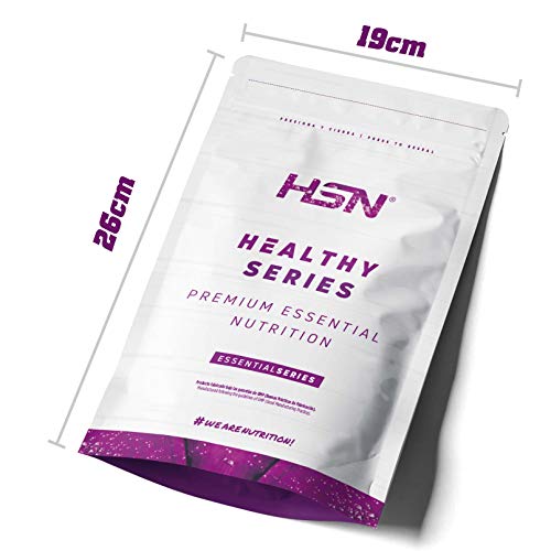 Psyllium Husk en Polvo de HSN | Sabor Natural 500 gr = 250 Tomas por Envase | 2000 mg por Dosis Diaria de Fuente de Fibra Soluble Cáscara de Plántago | No-GMO, Vegano, Sin Gluten