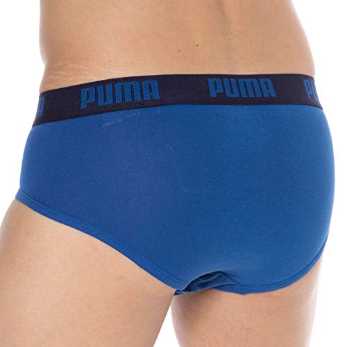 Puma Basic Brief 2P - Calzoncillos para hombre, color azul, talla L