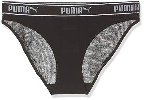 Puma Bikini 2p Packed, Conjunto de lencería para Mujer, Negro (Black 200), 36 (Talla del fabricante: XS), (Pack de 2)