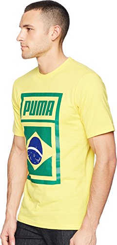 PUMA Forever Football Country T-Shirt Camiseta, Diente de león//Brasil, M para Hombre