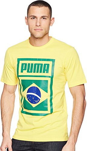 PUMA Forever Football Country T-Shirt Camiseta, Diente de león//Brasil, M para Hombre