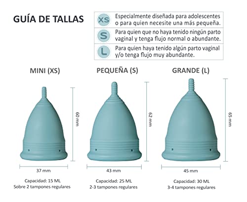 Pure Ella Copa Menstrual - Copa de periodo de silicona suave y reutilizable - 12h de protección - Fabricada con silicona médica y sin BPA - Higiene íntima sostenible e hipoalérgica - Tallas XS, S, L