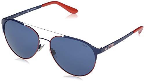 Ralph Lauren Polo 0PH3123 Gafas de Sol, Navy Blue/Red/White, 60 para Hombre