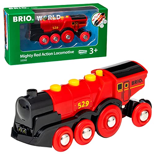 Ravensburger - Brio, Gran Locomotora Roja a Pilas con Luz y Sonid, para niños a partir de 3 años - 43 x 18 x 25 cm