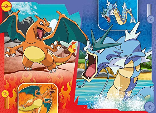 Ravensburger - Puzzle Pokémon, 4x100 Piezas Bumper Pack, Edad Recomendada 5+ años - Dimensiones 36x26 cm