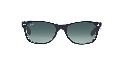 Ray-Ban RB2132 - NEW WAYFARER - 55, RB2132 - NEW WAYFARER 605371 TOP MATTE BLUE ON TRANSPARENT, NORMAL, CABALLERO