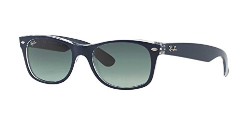 Ray-Ban RB2132 - NEW WAYFARER - 55, RB2132 - NEW WAYFARER 605371 TOP MATTE BLUE ON TRANSPARENT, NORMAL, CABALLERO