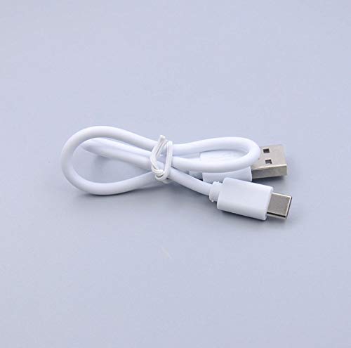 Rayber Cable de carga tipo C, cable de carga móvil, cable de distribución de la potencia USB, tipo C, línea corta, 30, 50 cm, un paquete (30 cm), color blanco