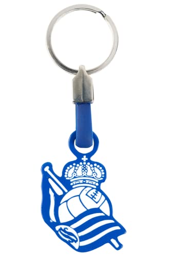 Real Sociedad 2916038 Key Chain, Unisex, White and Blue, One Size
