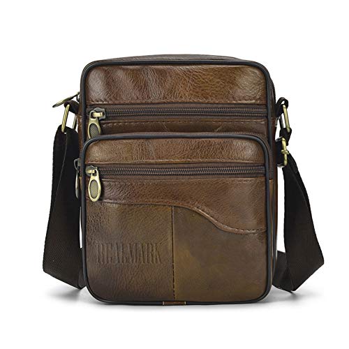 Realmark Cuero Bolso Bandolera Messenger Hombro Negocios Monedero Bolsa Bolsa portaordenador de los Hombres