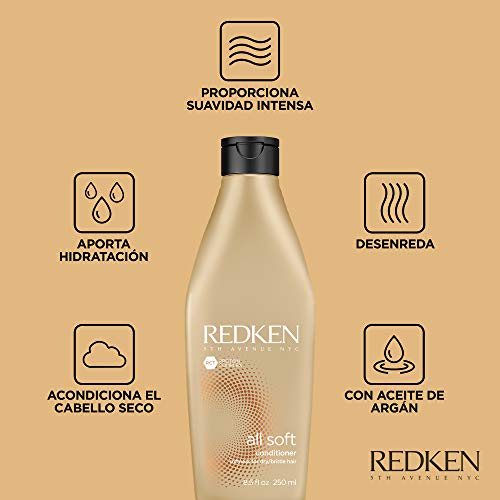 REDKEN Acondicionador All Soft para cabellos secos, 250 ml