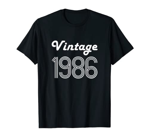 Regalo de 35 cumpleaños para hombres de 35 años de edad, vintage 1986 hijo Camiseta