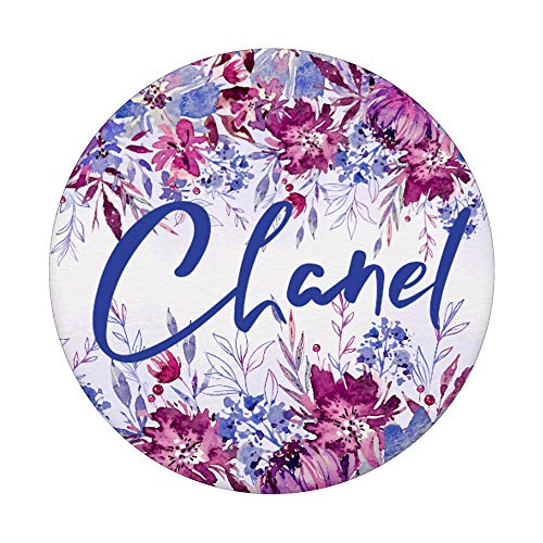 Regalo floral personalizado con nombre de Chanel Girls PopSockets PopGrip Intercambiable