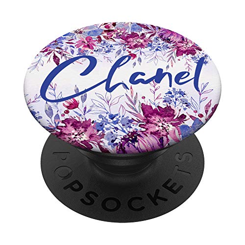 Regalo floral personalizado con nombre de Chanel Girls PopSockets PopGrip Intercambiable