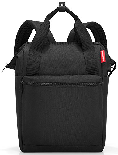 reisenthel allrounder R - Mochila y bolso en uno, con solapa para carritos de viaje, en negro