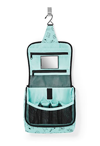 reisenthel toiletbag kids 23 x 20 x 10 cm/ 23 x 55 x 8,5 cm expanded / 3 l / cats and dogs mint