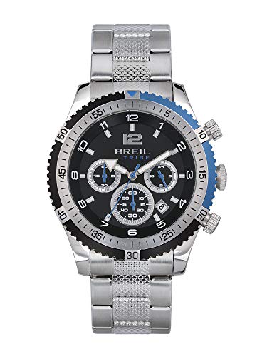Reloj Breil colección Race Watches, Movimiento Chrono de Cuarzo y Brazalete de Acero para Hombre ES One Size