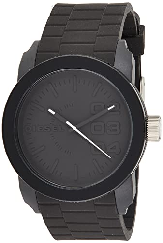 Reloj para hombre Diesel, tamaño de caja de 44 mm, correa de silicona